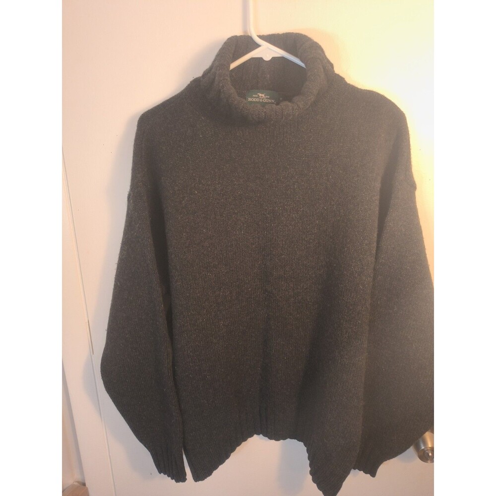 Rodd & Gunn Vintage Lambswool Roll Neck Sweater Mens M Made In New Zealand Grey